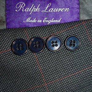 46S RALPH LAUREN Purple Label Gray Red SUIT